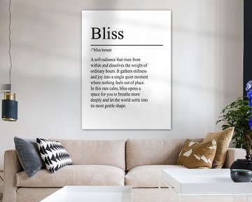 Bliss Definition - White by WordsThatInspire
