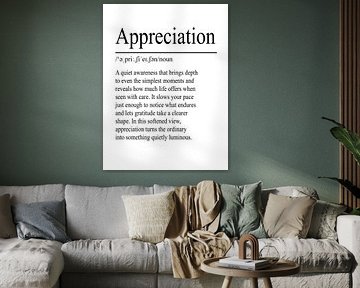 Appreciation Definition - White by WordsThatInspire