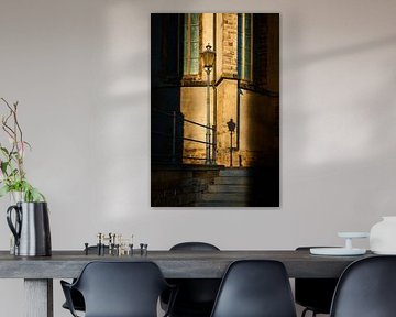 Lantaarn voor de Johanneskerk in Maagdenburg