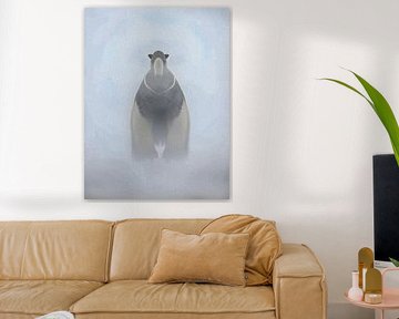 Majestätischer Riesenameisenbär Nebliger Nebel Impasto Wildlife Portrait von Ramy Salah Hefny