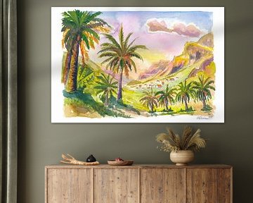 Golden Valle Gran Rey Oase van palmbomen en licht