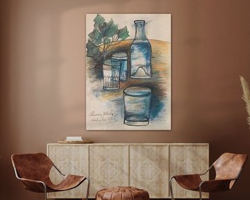 Maurice Utrillo, Utrillo's Wein (die Flasche und die Gläser), 1924 von Atelier Liesjes