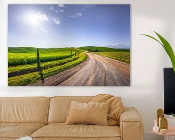 Route of the Via Francigena in Monteroni d'Arbia. Tuscany by Stefano Orazzini