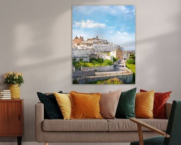 Ostuni the White Town skyline, Apulia, Italy by Stefano Orazzini
