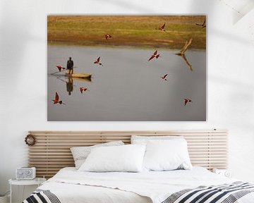 Dance of the gemstones: carmine spints over the still waters by Timo Musiol