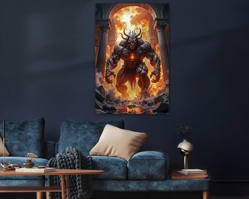 VASTRYX - A colossal demon storms into a temple to destroy it by INFERAURUM