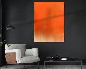 Orange Haze - Warmes minimales abstraktes Feld von Mosaic Dialogue