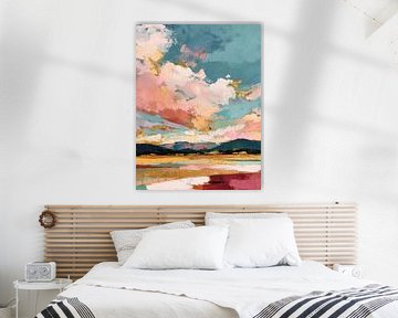 Pastel Sky – Contemporary Abstract Landscape by Mosaic Dialogue