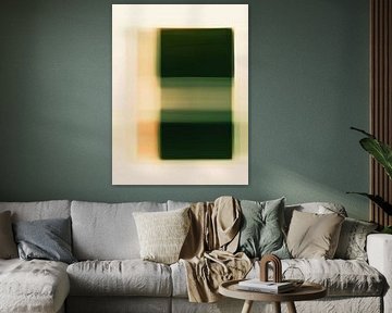 Verdant Balance – Minimal Green Abstract by Mosaic Dialogue