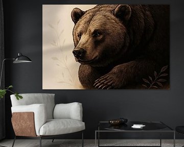 Brown bear with soft fur by Art & Soul Creations