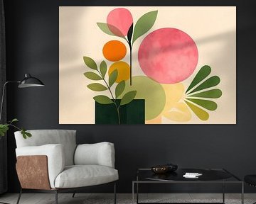 Geometric shapes with leaves by Imperial Art House