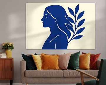 Profile of woman with leaves by Imperial Art House