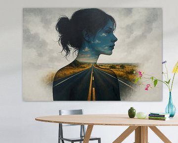 Double exposure with road by Imperial Art House