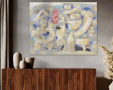 Willi Baumeister - Figuren auf Blau (1950)