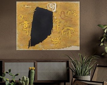 Willi Baumeister - Mit Spirale auf Gelb (1953)