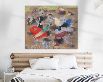 Willi Baumeister - Ländliche Komposition (Violettes Bild) (1948)