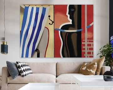 Willi Baumeister - Baigneuse devant une surface rouge (1930) sur Peter Balan