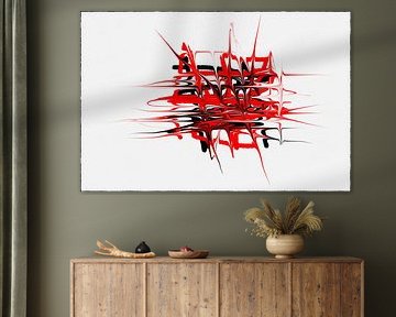 Gitter in rot schwarz von Dieter Walther