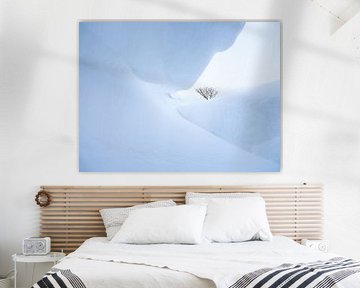 Sneeuwduinen vormen mooie abstracte vormen in het Nationaal Park Lauwersmeer. van Bas Meelker