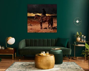 Lone Rider at Dusk by Johannas Art Creations