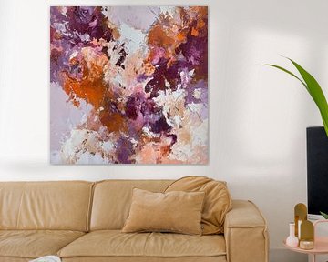 Flames in purple and orange