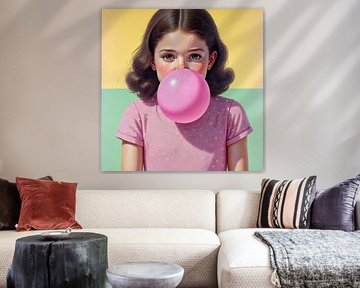 Bubblegum Bliss Een speels retro portret