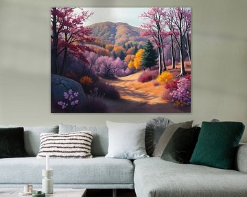 Landschaft in Lila von Linda de Klein