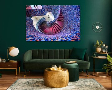 Groninger Museum, Stairs in the central hall.