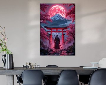 NEON DOOR – A Samurai on the Path to Mount Fuji by INFERAURUM