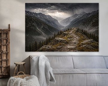 Onweer over de bergrug van Max Steinwald