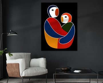 PopArt embrace of silent forms by Klaus Tesching - Art-AI