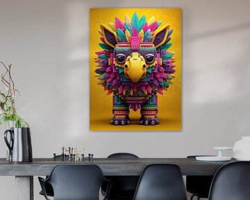 PopArt Totem of the luminous instincts by Klaus Tesching - Art-AI