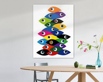 PopArt eye assembly by Klaus Tesching - Art-AI