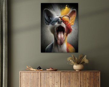 PopArt Disobedient look with sun lens by Klaus Tesching - Art-AI