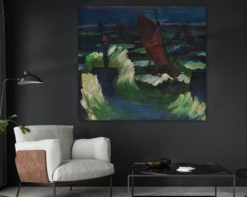 Max Pechstein, Boats on the Baltic Sea, 1922