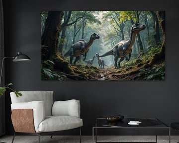 PRIMORDIUM – A Group of Dinosaurs Foraging in the Forest