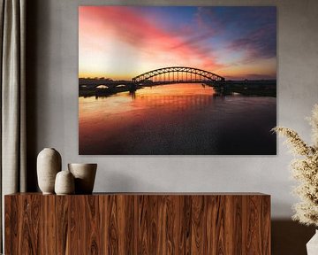 IJssel bridge in Zwolle during sunrise