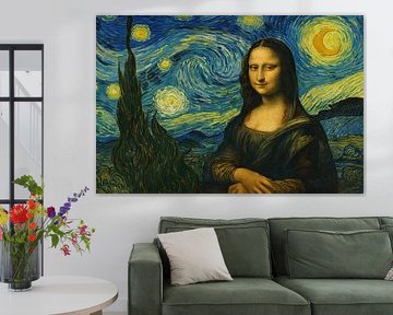 Gelassene Frau bei hellem Mond von Imperial Art House