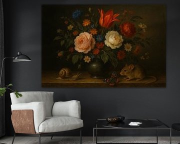 Bouquet with mouse and butterfly by Imperial Art House