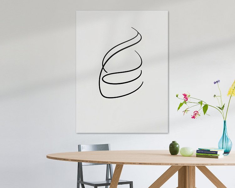 Voorbeeld van het werk in een kamer