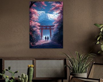 Berg Fuji und Kirschblüten von Lufy