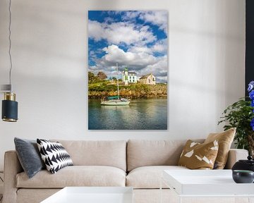 The harbour bay with Doëlan lighthouse, Clohars-Carnoët, Brittany by Christian Müringer