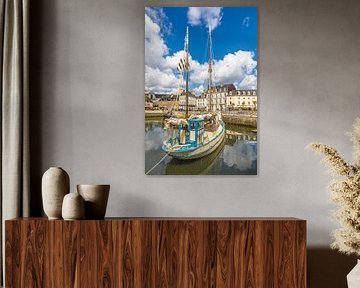 Historic fishing boat in the old harbour of Vannes, Brittany by Christian Müringer