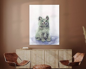Funny little cat portrait