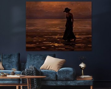 Solitary Walk by the Water