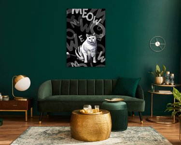 Voorbeeld van het werk in een kamer