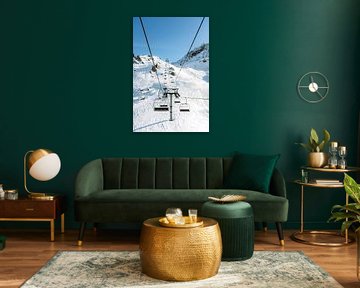 From the chairlift in the French Alps - Winter sports photo in the sun by Marit Hilarius