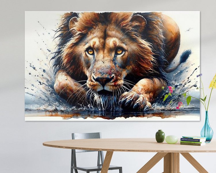 Voorbeeld van het werk in een kamer