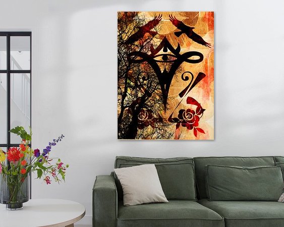 Voorbeeld van het werk in een kamer