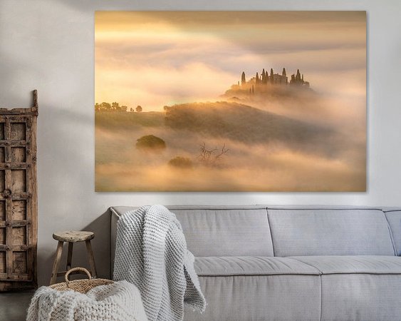 Voorbeeld van het werk in een kamer